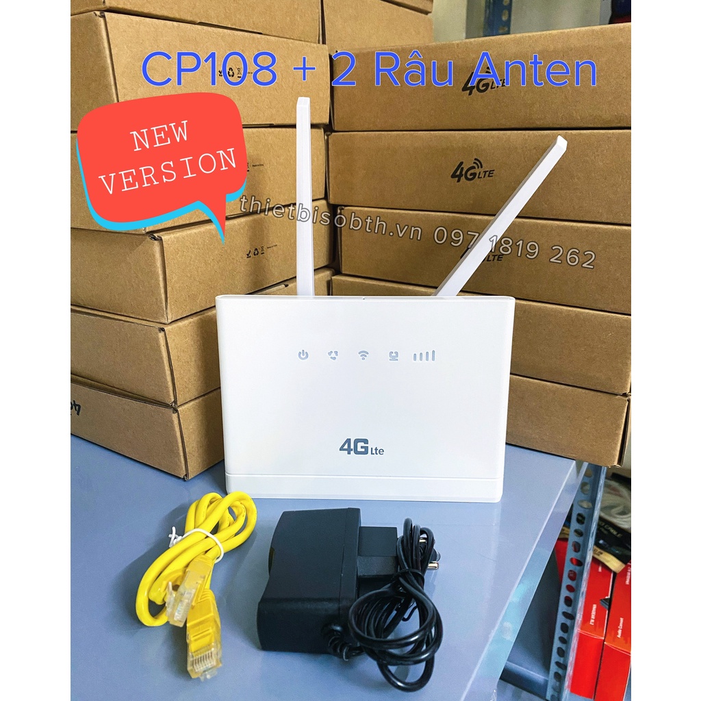 Bộ phát Wifi từ sim 3G/4G LTE 4G CPE – CP108  bản new 2022 thêm 2 anten tốc độ 300Mbps - Hỗ Trợ 32 User