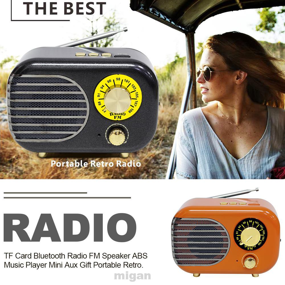 Radio Bluetooth Mini Sạc Usb Phong Cách Retro