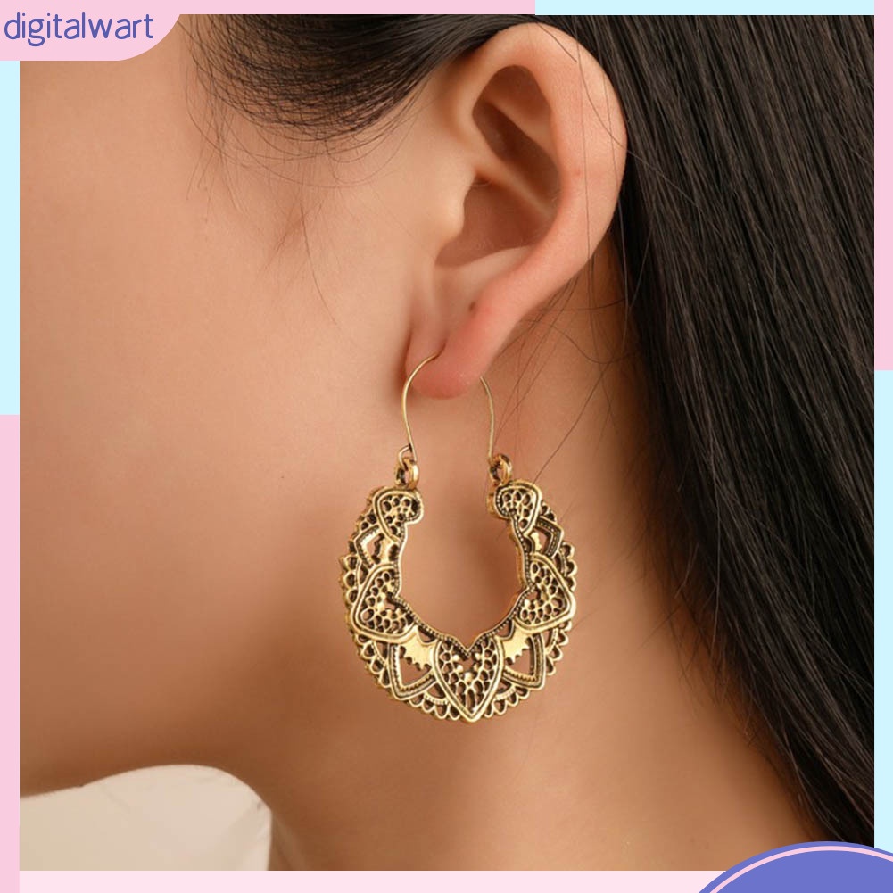 Đôi Khuyên Tai Hình Cánh Hoa Phong Cách Vintage Thời Trang Cho Nữ