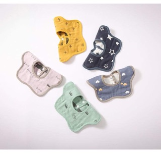(Set 5 chiếc) Yếm đeo cổ cho bé trai/gái