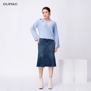 Áo len cổ tim GUMAC AA11232