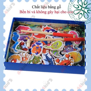 [Cực Hot] Đồ chơi gỗ cho bé Câu Cá Nam Châm, đồ chơi trẻ em giá rẻ B4KIDS - B9