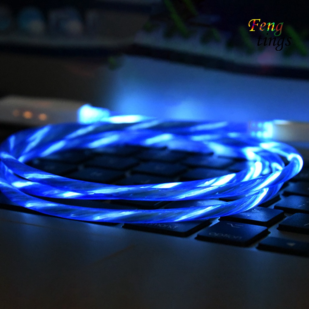 Cáp sạc nhanh Micro Usb Type-C có đèn led phát sáng thích hợp cho Apple/Android