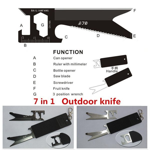 Thẻ đa năng edc 7 trong 1 độc đáo sáng tạo mới lạ dụng cụ sinh tồn hoạt động dã ngoại leo núi ideashopvn