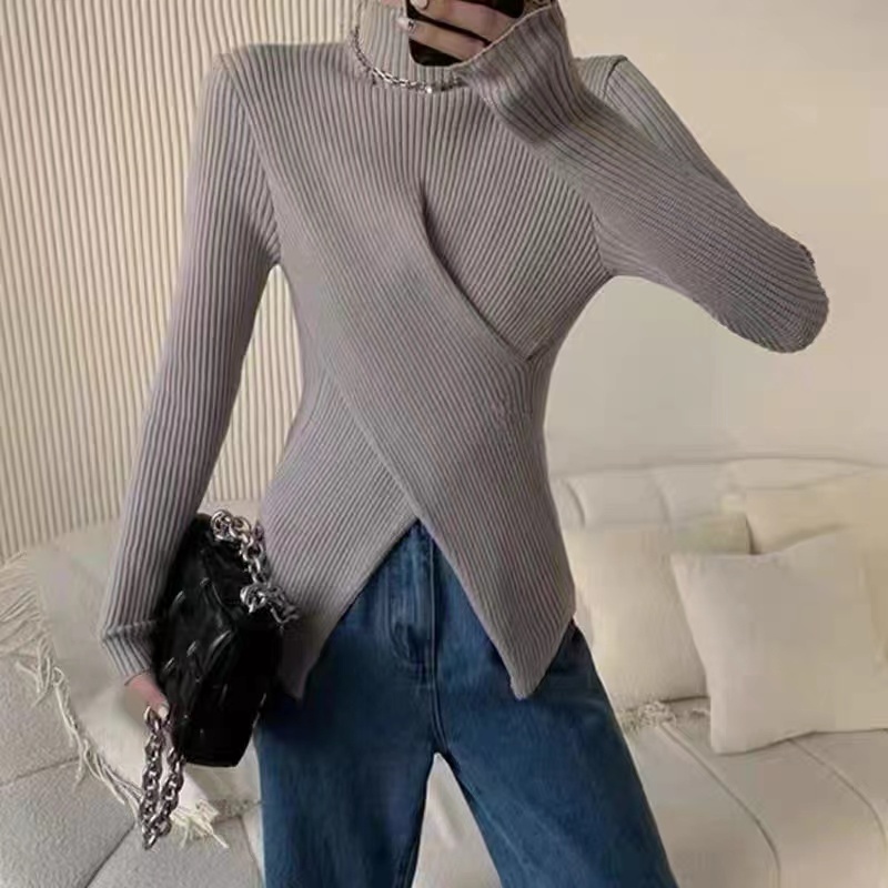 NRVP Áo Sweater Dệt Kim Dài Tay Thiết Kế Mới Thời Trang Theo Phong Cách Hàn Quốc Cho Nữ