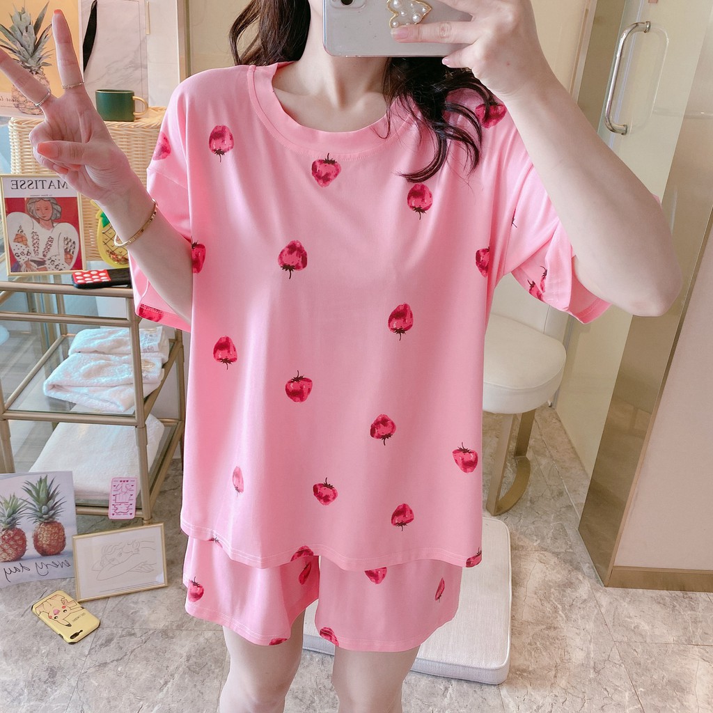 Đồ ngủ bigsize đồ bộ mặc nhà chất thun co giãn thoải mái 40-95kg BC10 | BigBuy360 - bigbuy360.vn