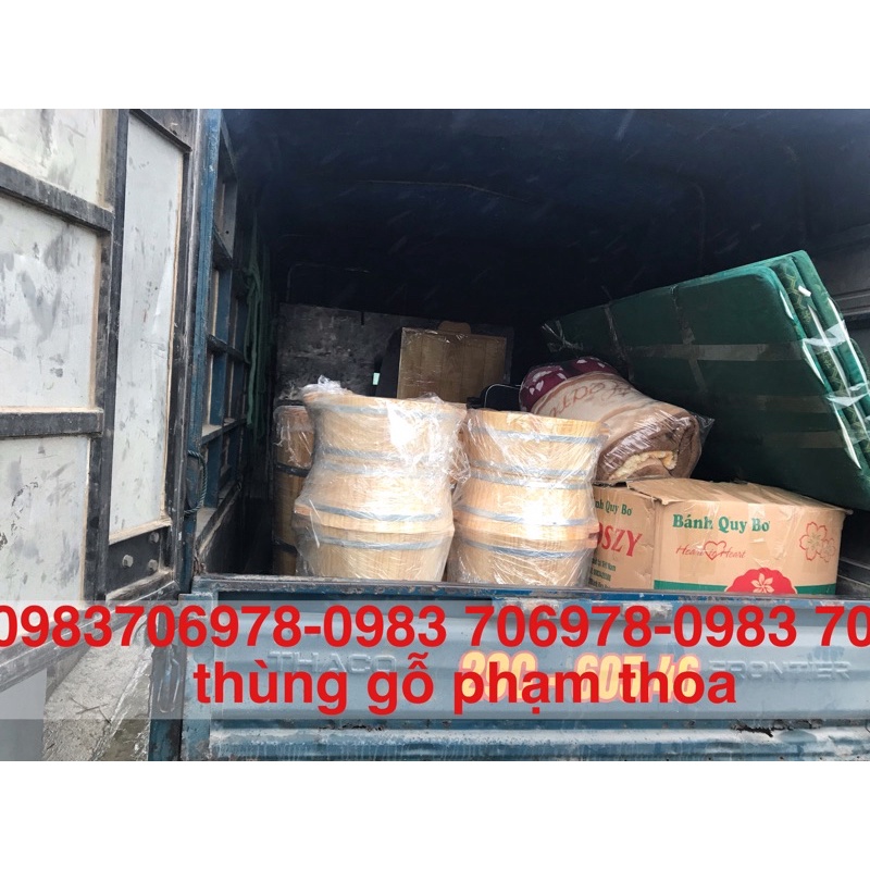 Chậu gỗ ngâm chân có hạt gỗ nhập l1