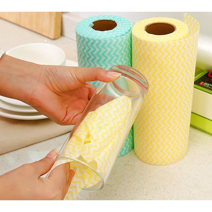 Cuộn khăn vải lau bát đĩa cửa kính Khăn đa năng