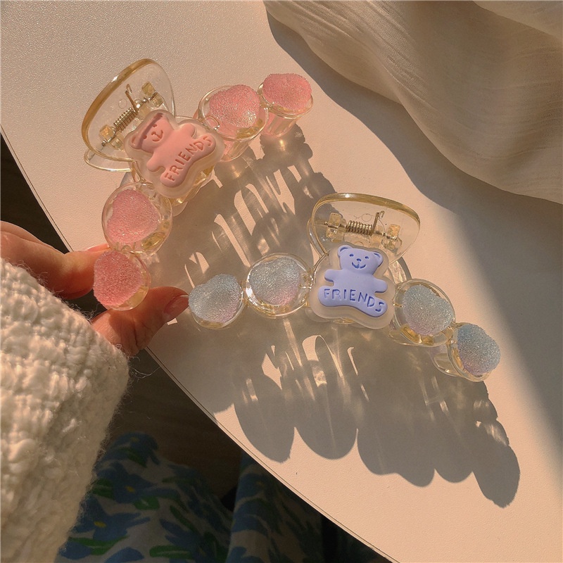 Kẹp Tóc Acrylic Họa Tiết Gấu Gummy Dễ Thương Phong Cách Hàn Quốc Cho Nữ