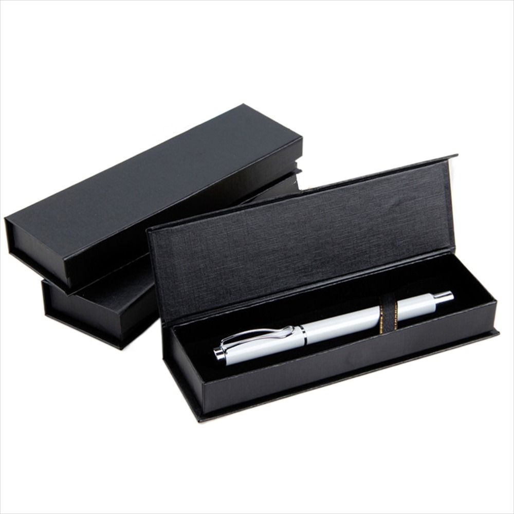 Hộp Đựng Bút Hình Chữ Nhật Màu Đen Thời Trang Dùng Làm Quà Tặng