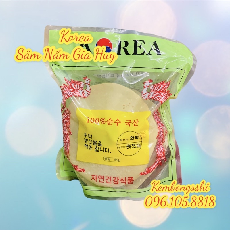 Nấm Linh Chi Vàng Túi Xanh Hàn Quốc, túi 1kg