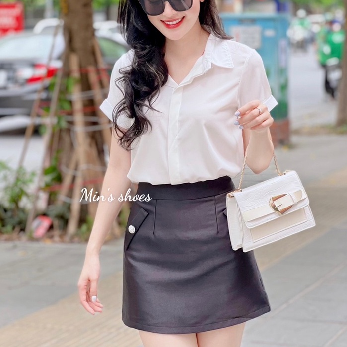 Min's Shoes - Chân Váy Da Trẻ Trung Sang Trọng Cv174