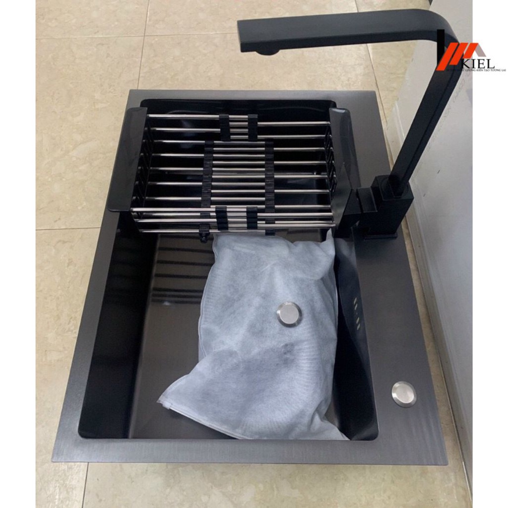 Chậu bồn rửa chén bát 1 hộc mini inox 304 TBVS89 kích thước 60x45 nhập khẩu chính hãng-bảo hành 2 năm