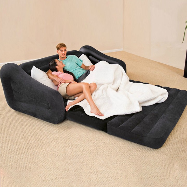 Ghế sofa bơm hơi kiêm giường sofa cao cấp, giường bơm hơi đa năng tặng kèm bơm hơi điện. Kt : 203 x 226 x 66 mm.