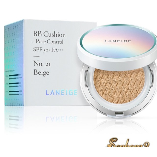 Phấn nước kiềm dầu siêu bền tone Laneige BB Cushion Pore Control 2 lõi