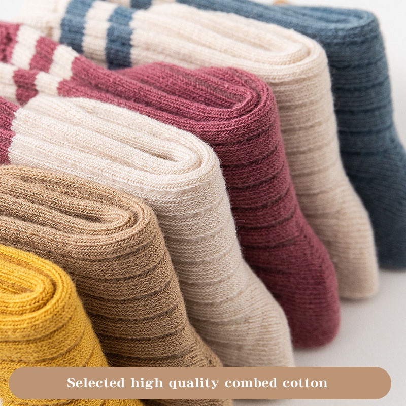 Vớ Cotton Mềm Co Giãn Thoải Mái In Chữ Dễ Thương Cho Bé