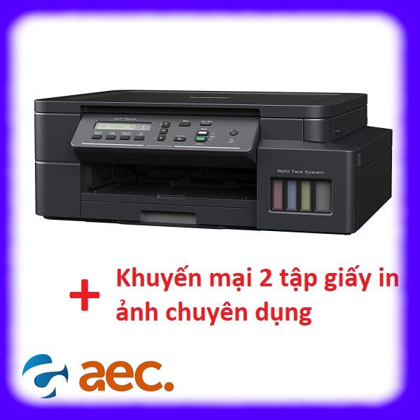 Máy in phun màu đa chức năng Brother DCP-T520W + kèm mực ngoài Hàn Quốc chống tắc đầu phun +Khuyến mại 2 tập giấy in ảnh