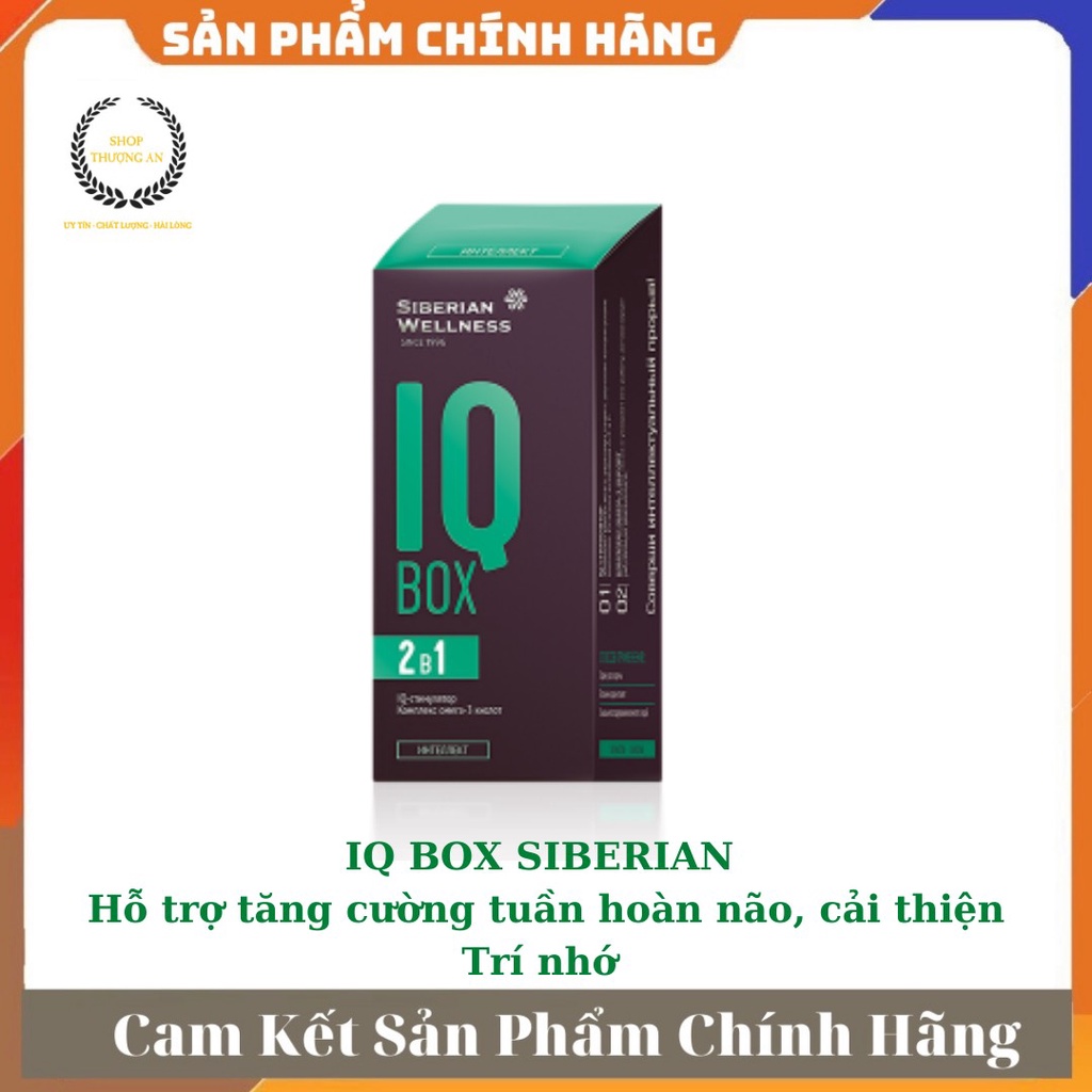 [ GIÁ SỈ ] - IQ Box Siberian, hỗ trợ tăng cường tuần hoàn máu não, cải thiện trí nhớ - Hộp 30 gói