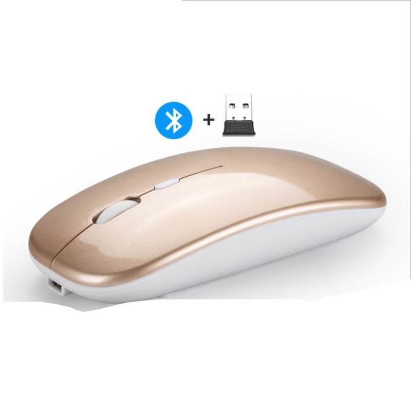 Chuột không dây kết nối bluetooth không ồn sạc lại được tiện lợi dành cho máy tính xách tay máy tính bàn