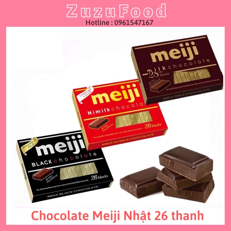 Chocolate Meiji Nhật hộp 26 Thanh socola