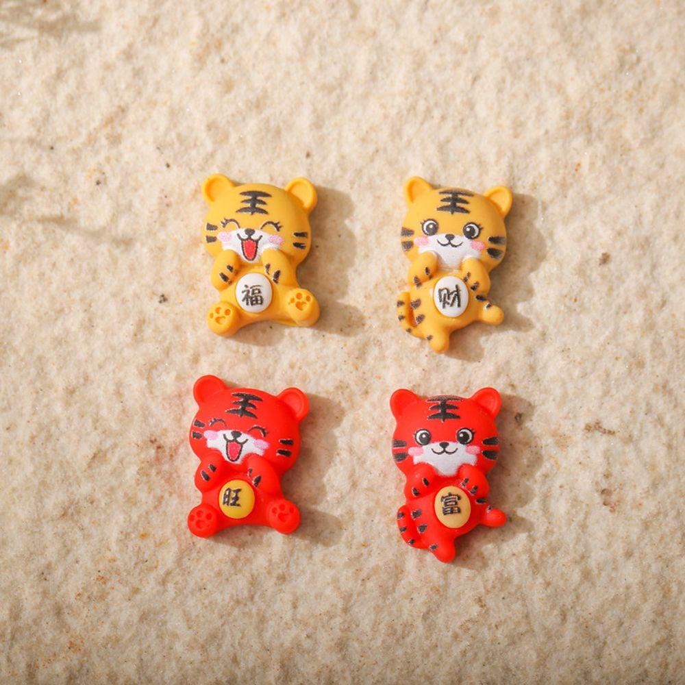 Phụ Kiện Trang Trí Móng Tay Hình Hổ Hoạt Hình Dễ Thương DIY