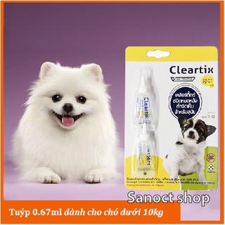 1 Tuýp nhỏ da diệt ve, bọ chét cho chó Cleartix Spot on (Thái Lan)
