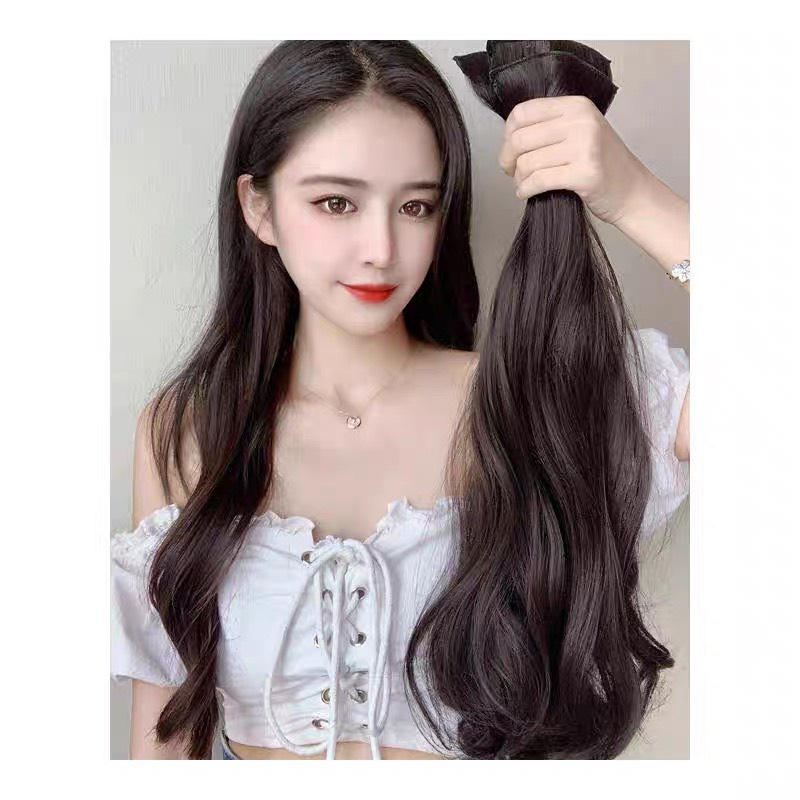 Set 3 kẹp tóc giả xoăn cao cấp làm phồng tóc