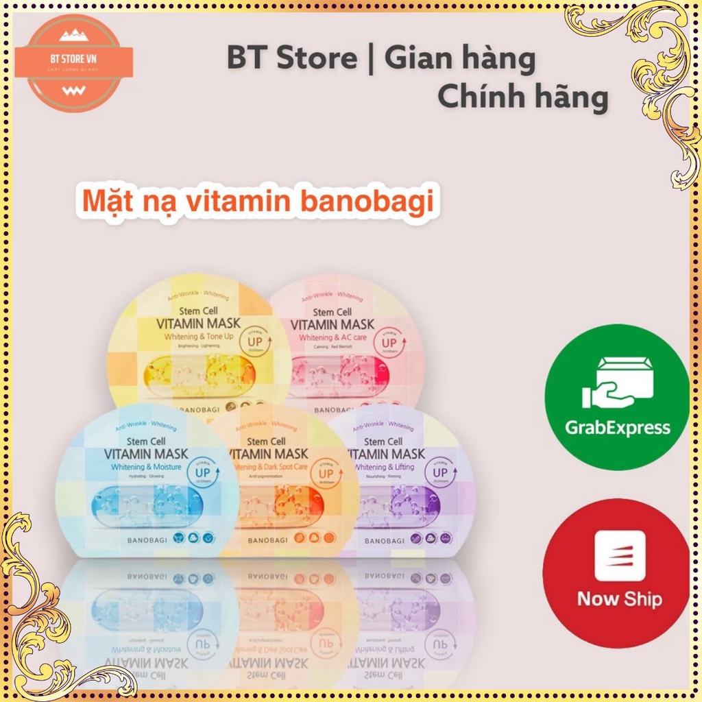 MẶT NẠ BANOBAGI Vita Genic Jelly Mask Stem Cell Vitamin Mask 2022