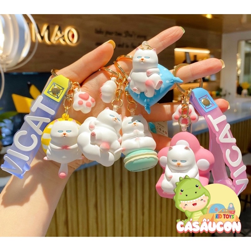 Móc khoá mèo vivicat helmet xinh xắn cute