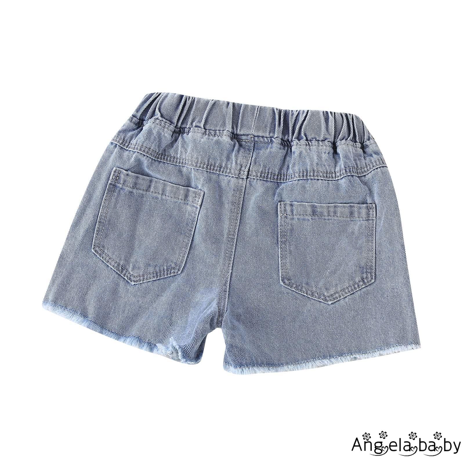 Quần Short Jeans Đáng Yêu Cho Bé Gái