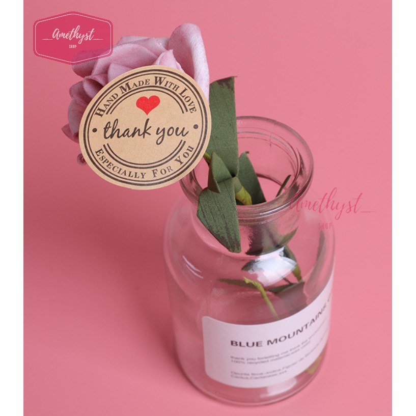 [Nhiều Mẫu] Set 10 tờ Tem Dán, Sticker THANK YOU Giá Rẻ, Đẹp