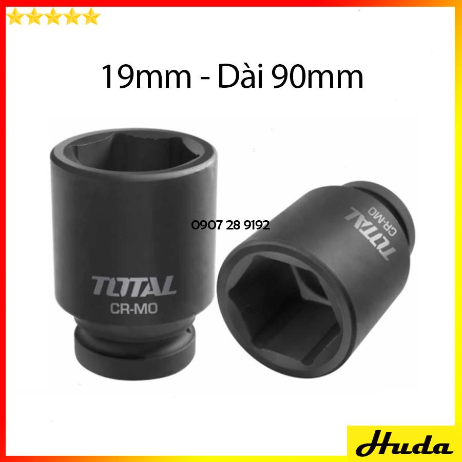 Đầu khẩu tiếp tuýp đen 1 inch dài 19mm đến 48mm Total