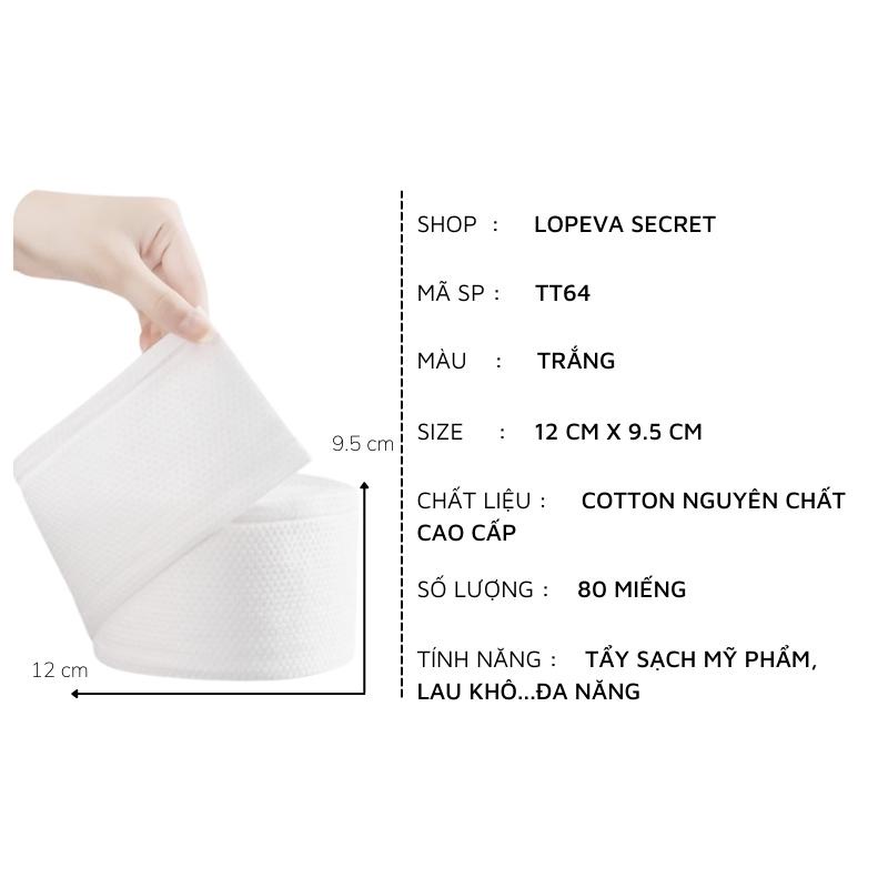 Khăn Mặt Dùng 1 Lần Lau Khô ANIMERRY Khăn Giấy Đa Năng 100% Cotton Cao Cấp Lau Ướt LOPEVA SECRET TT64