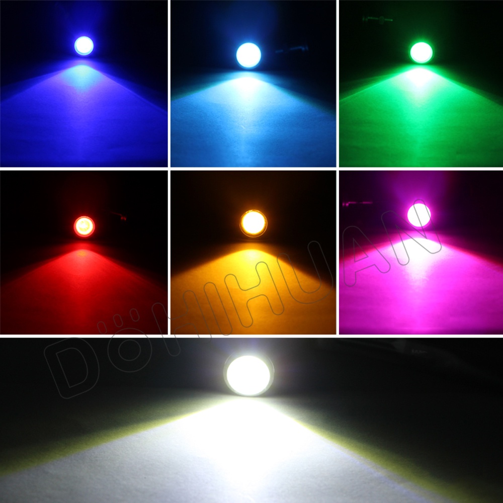 DOHIHUAN 1 Đèn LED COB Mắt Đại Bàng Hình Đậu Phộng Chống Nước Sương Mù DRL 23mm Cho Xe Hơi Xe Máy