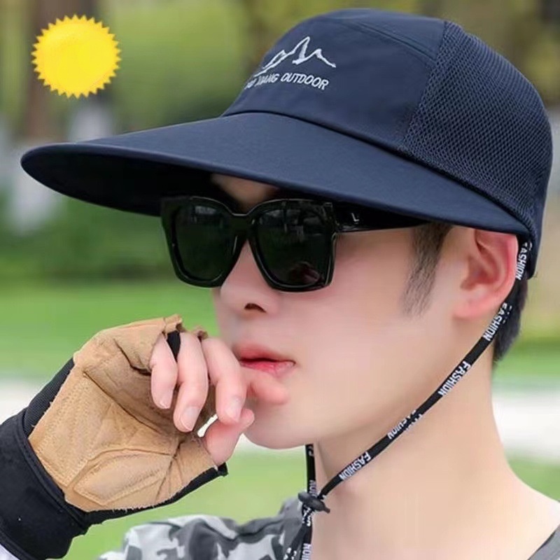 Mũ Lưỡi Trai Phối Lưới Thoáng Khí Bảo Vệ Chống Nắng Tiện Dụng Cho Nam Và Nữ