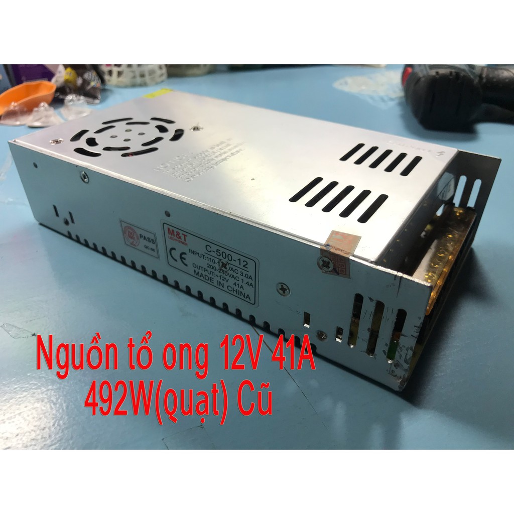 Nguồn tổ ong 12V 40~ 41A 42A - 492W(quạt) Cũ