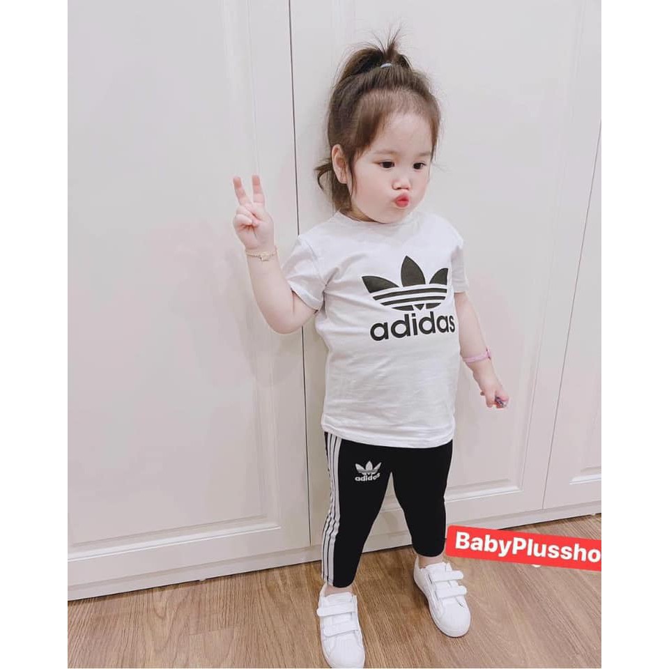Bộ DAS bé gái áo cộc quần legging dài siêu xinh, chất cotton mềm mịn