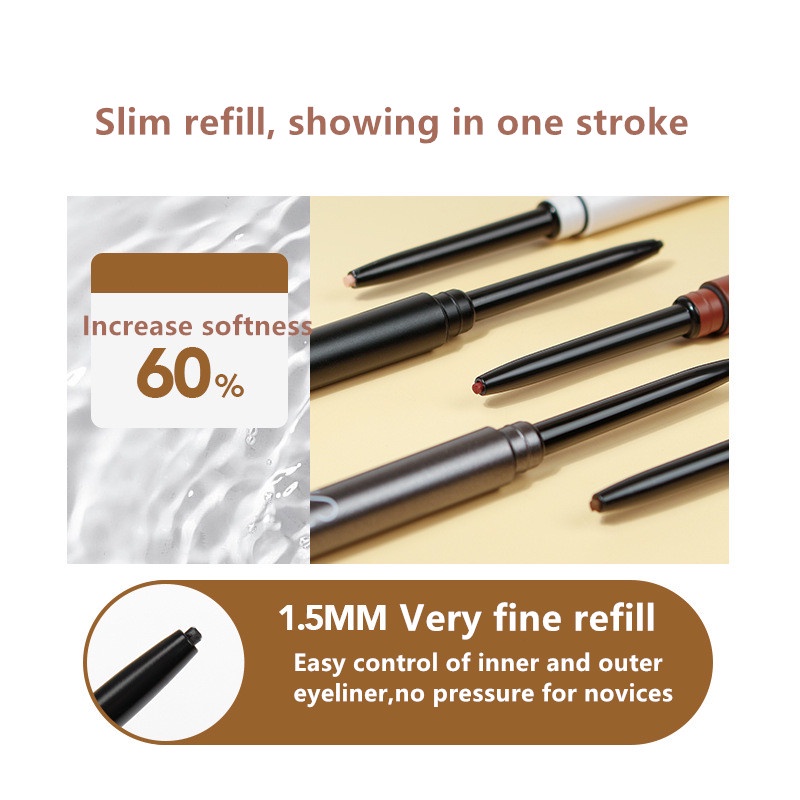 Bút kẻ mắt dạng xoay tự động chống thấm nước lâu trôi nhanh khô không phai màu chất lượng cao SHELOVES