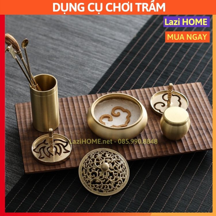 Trầm hương , dụng cụ đốt trầm hương, tạo hình chất liệu đồng nguyên chất - Nâng tầm chơi trầm
