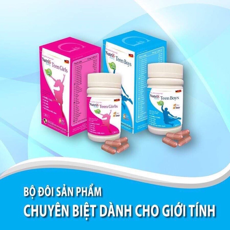 NUTRIS DAILY TEEN GIRL / TEEN BOY Tăng chiều cao vượt trội 2020