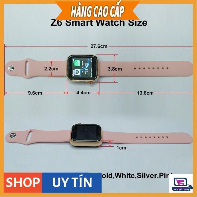 Đồng Hồ Thông Minh Thiết Kế Chuẩn Apple Watch Đa Chức Năng - Camera, Nghe Gọi, Đo Bước Chận, Theo Giõi Giấc Ngủ