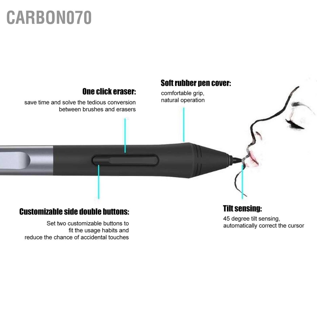 [Hàng Sẵn] Bút vẽ Điện Tử Huion PW100 cho Máy Tính Bảng HUION H640P/H950P/H1060P/H1161/HC16/HS64/HS610/H320M/GC610/GC710【Carbon070】
