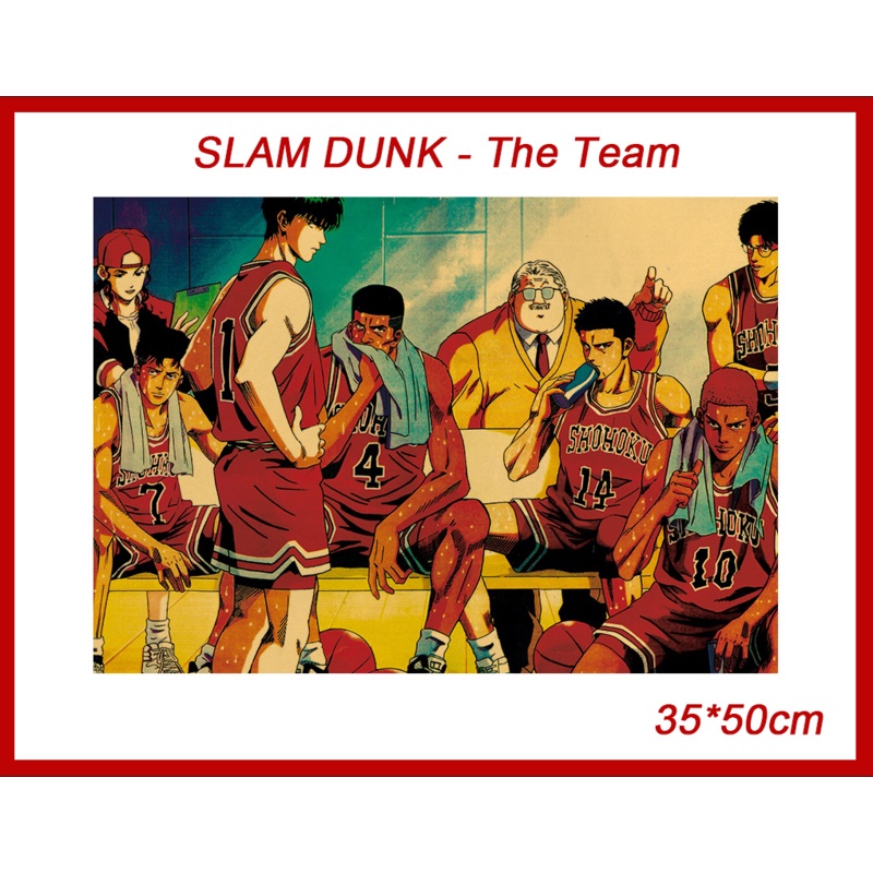 Giấy dán tường hình phim hoạt hình Slam Dunk cỡ 35x50cm trang trí nội thất tiện dụng