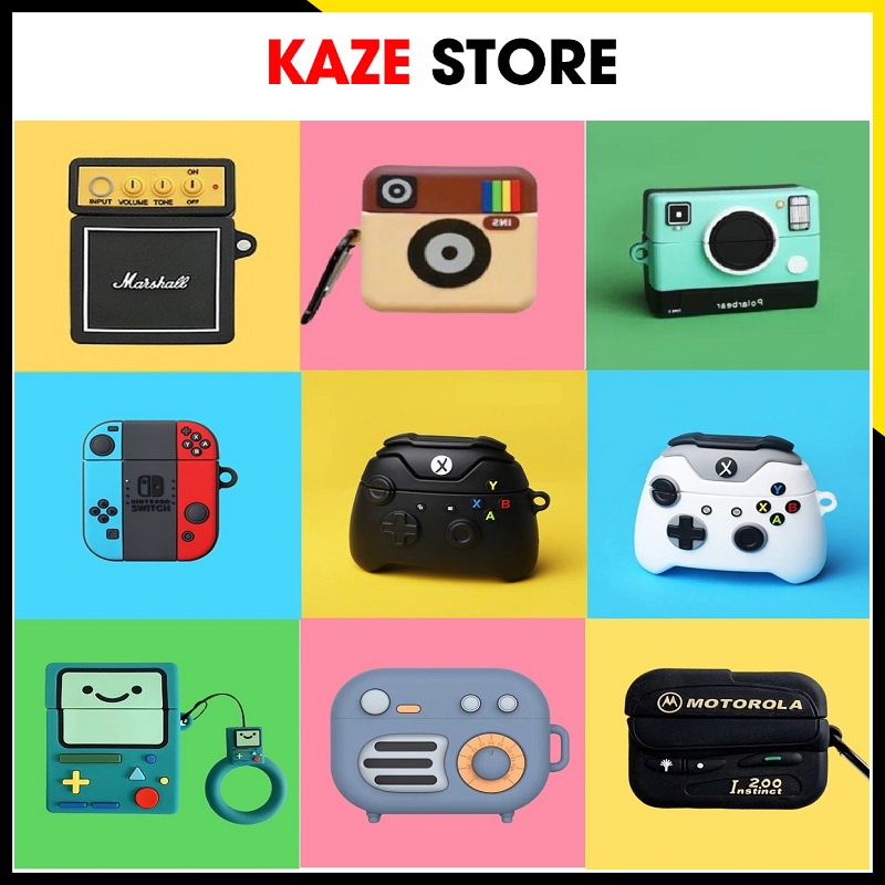 Vỏ Ốp Electronic Airpod1/2/3/pro bảo vệ bao đựng tai nghe bluetooth 1/2/pro chống va đập - Kaze Store
