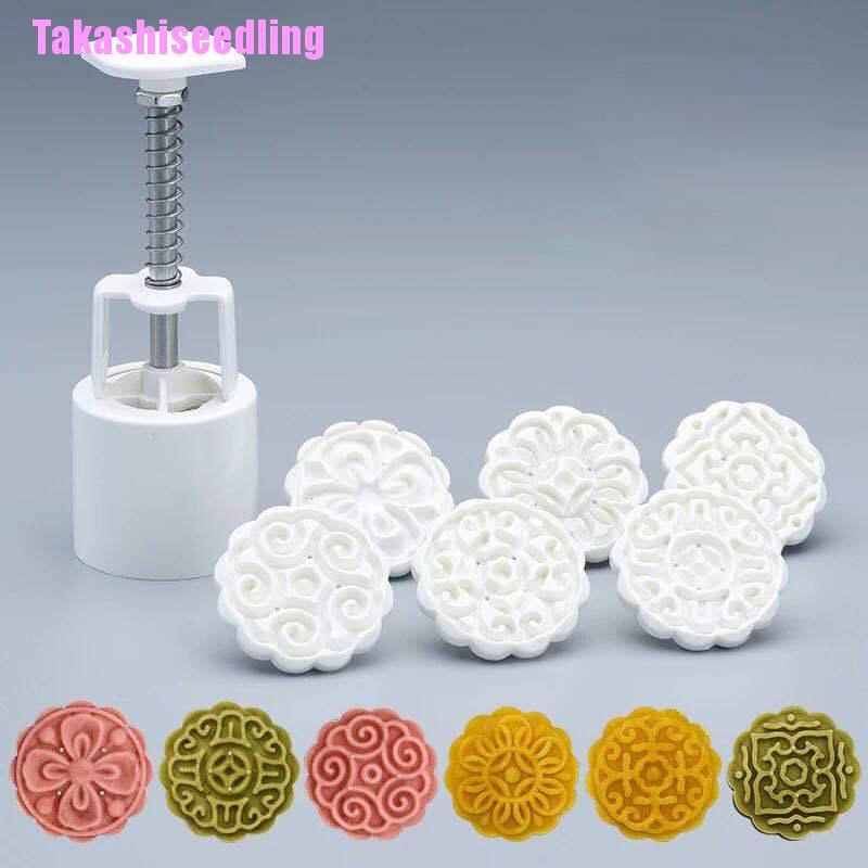 Bộ 6 Khuôn Làm Bánh Trung Thu Hình Bông Hoa Xinh Xắn