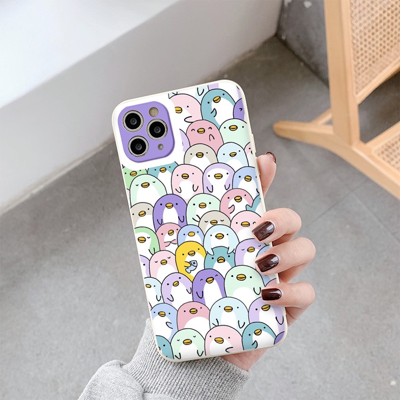 Ốp iphone - Ốp lưng iphone cạnh vuông viền camera cánh cụt mini dành cho ip 6 đến 14promax - ng110