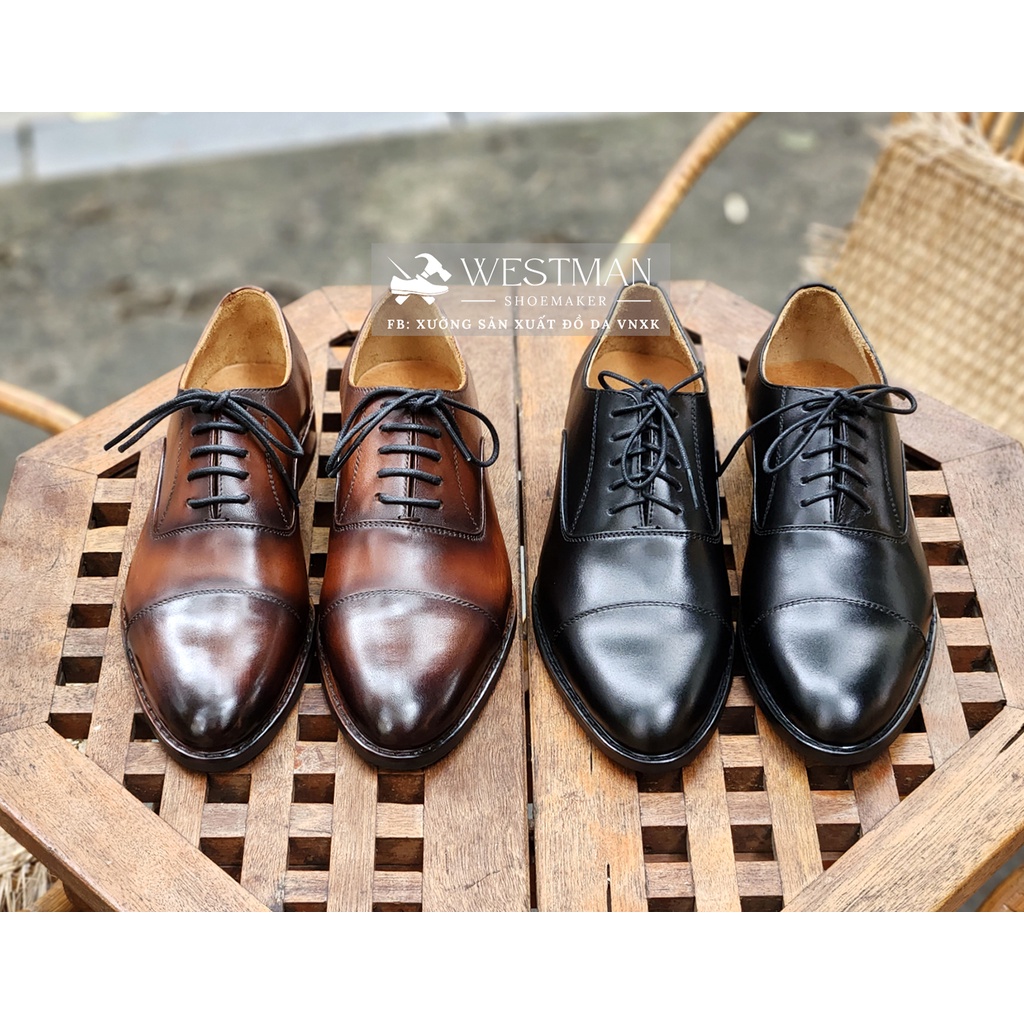 Giày Nam Oxford Captoe Da Thật WESTMAN W0001HM Cao Cấp