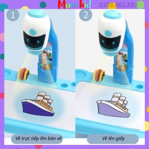 Bàn vẽ thông minh có đèn chiếu sáng,máy chiếu vẽ tranh cho bé tập vẽ và tô màu.Đồ chơi trí tuệ cho trẻ em trai và gái