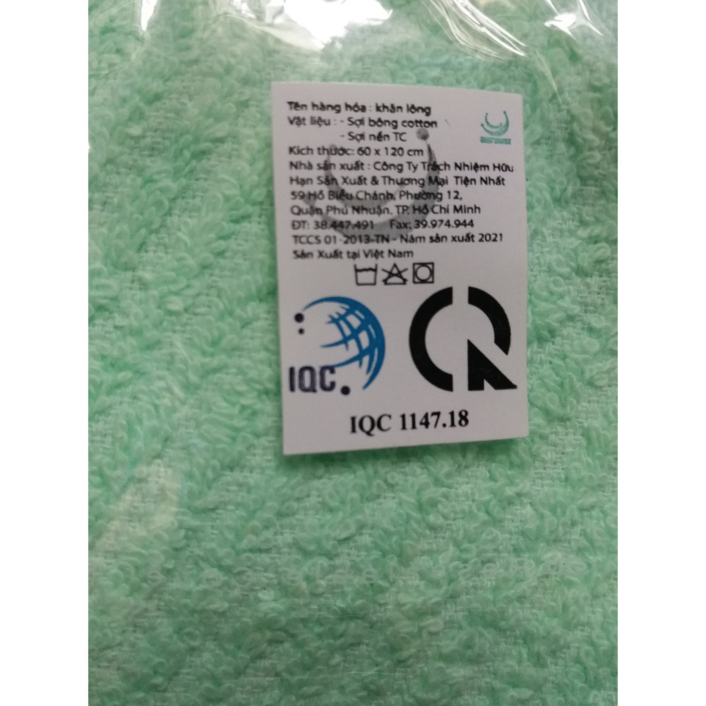 Khăn cotton 1,2m quà từ Clear