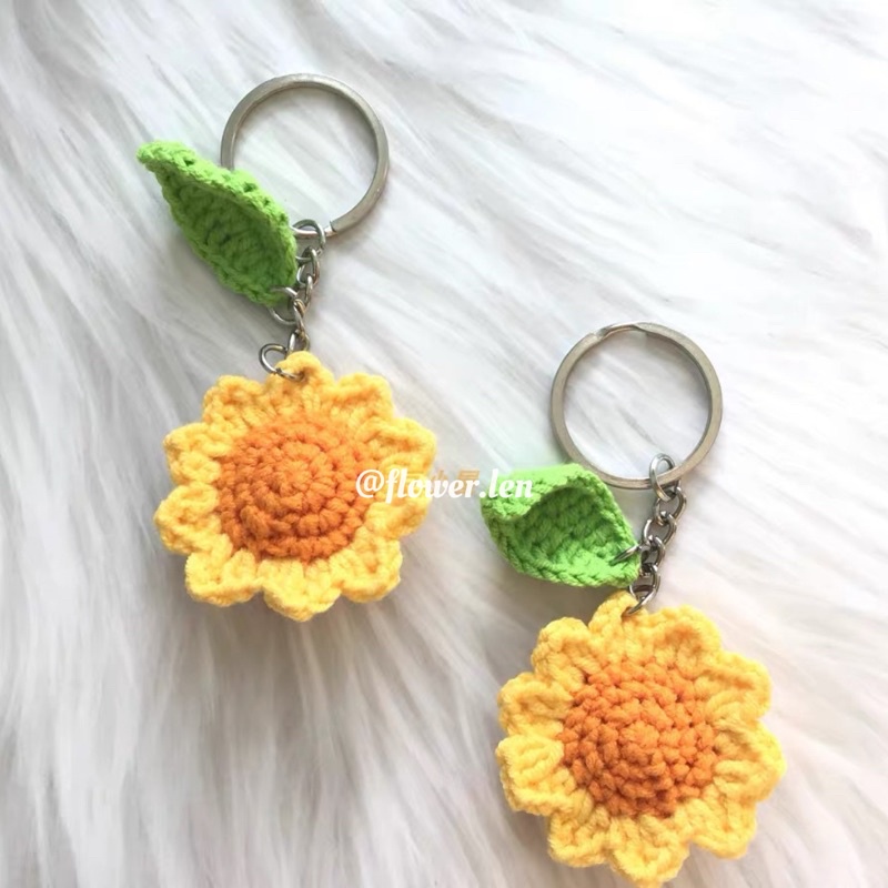 Móc khoá hướng dương len handmade- Móc khoá len handmade by flower.len